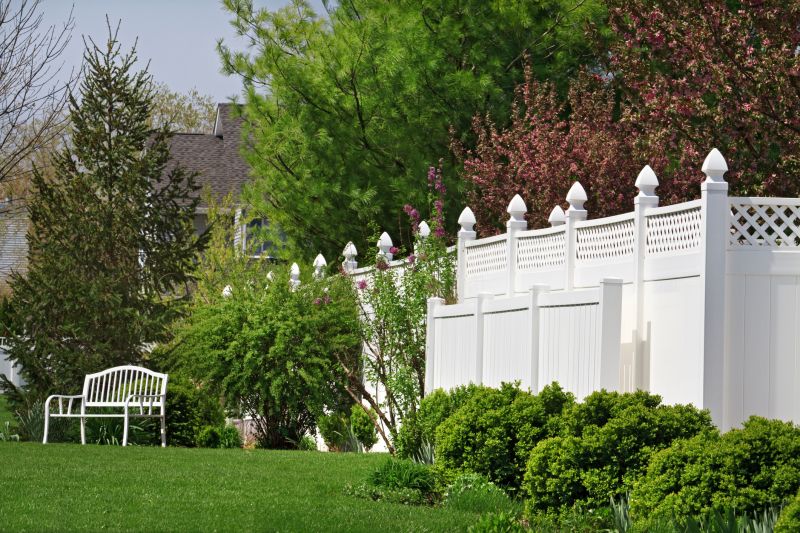 Vinyl Fence with Decorative Top